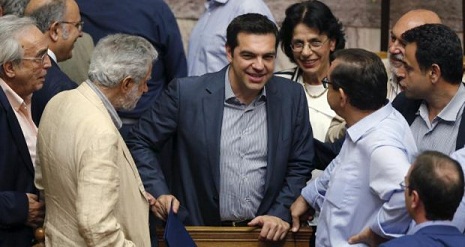 Greece debt crisis: Parliament votes for bailout plan